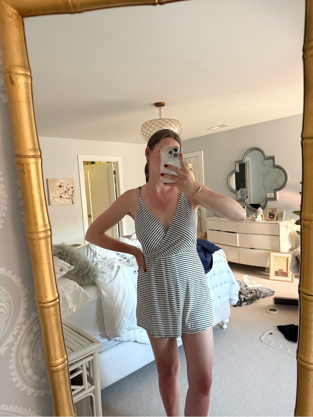 Urban Outfitters Black and White Striped Romper